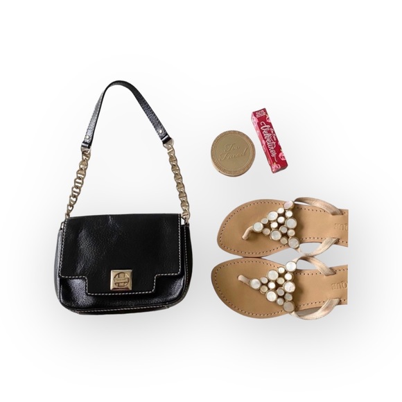 Kate Spade  Iconic Turnlock Gold Chain Handle Mini Bag Handbag  Black Leather - Picture 13 of 16